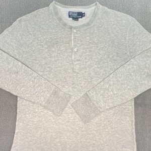 Polo by Ralph Lauren Light Gray Long Sleeve Henley